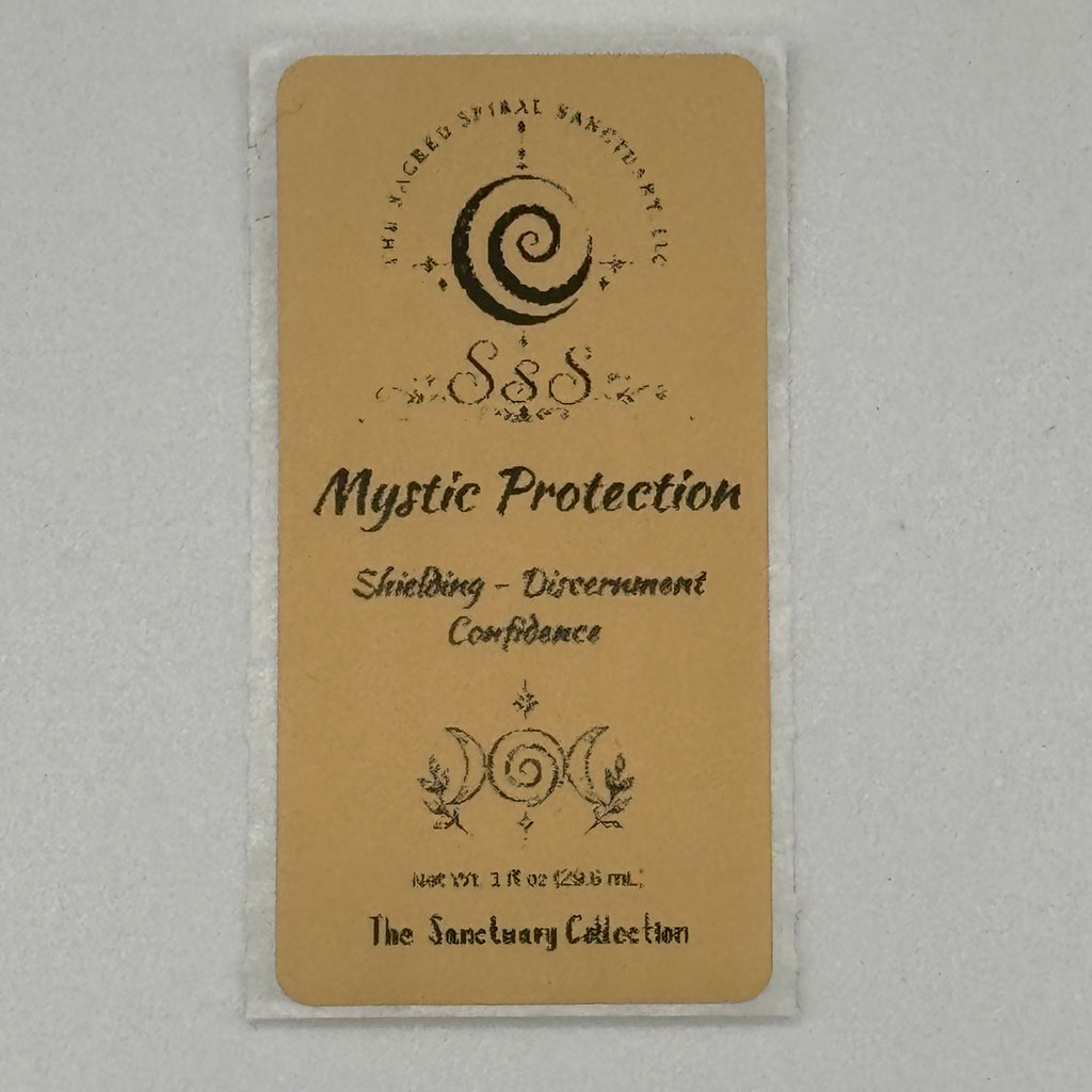 Mystic Protection Aromatherapy Roll-On Oil - Black Tourmaline Crystal-Infused Essential Carrier Oil for Personal Care
