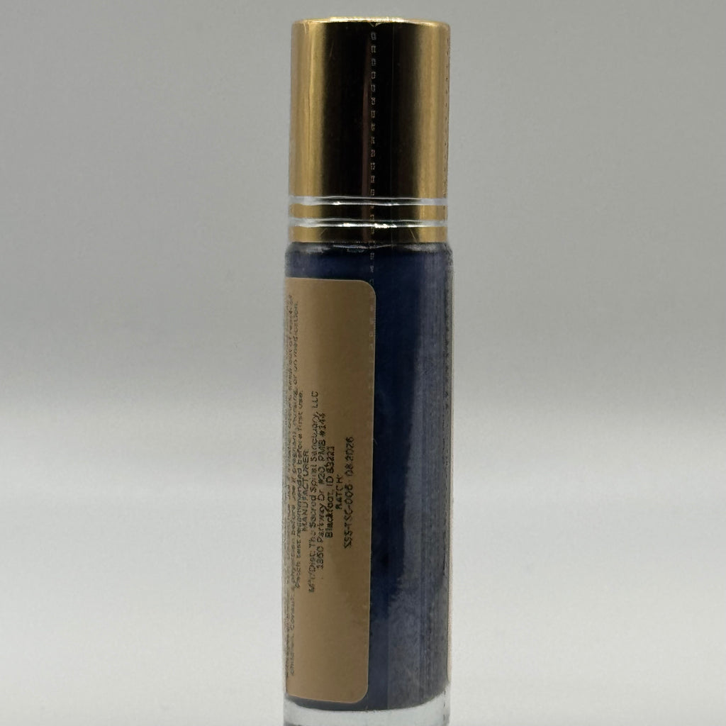 Mystic Protection Aromatherapy Roll-On Oil - Black Tourmaline Crystal-Infused Essential Carrier Oil for Personal Care