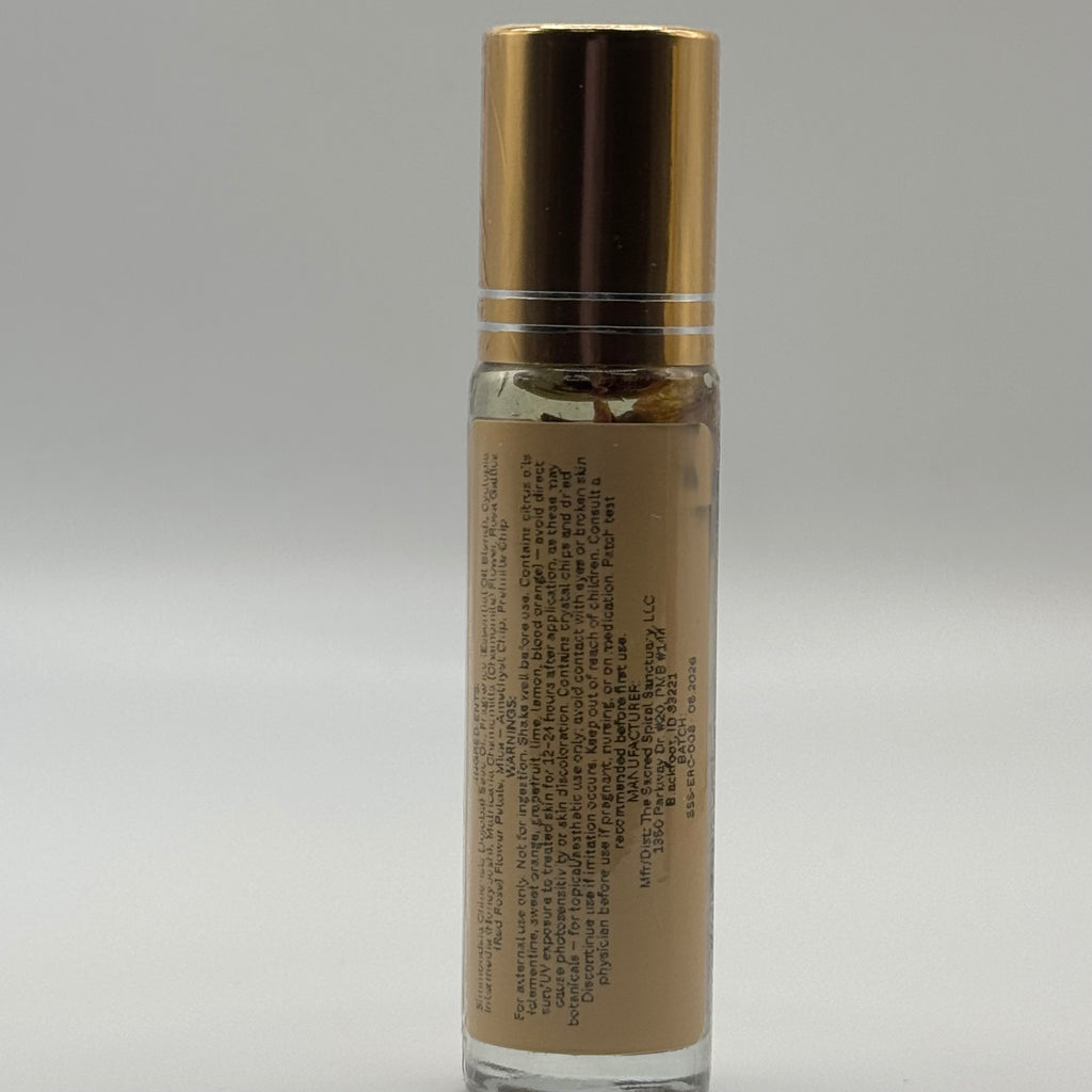 The Starlight Sanctuary Aromatherapy Roll-On Oil - Prehnite & Amethyst Crystal-Infused Essential Carrier Oil for Personal Care