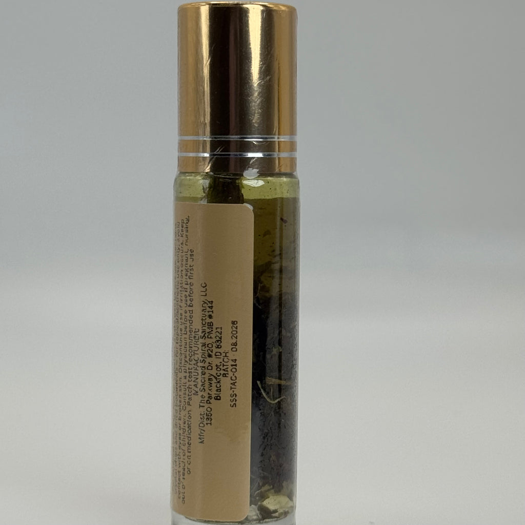 The Moon Goddess Aromatherapy Roll-On Oil - Moonstone & Clear Quartz Crystal-Infused Essential Carrier Oil for Personal Care