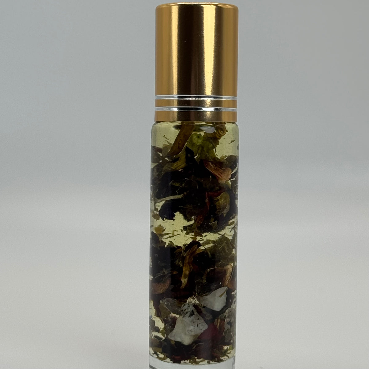 The Moon Goddess Aromatherapy Roll-On Oil - Moonstone & Clear Quartz Crystal-Infused Essential Carrier Oil for Personal Care